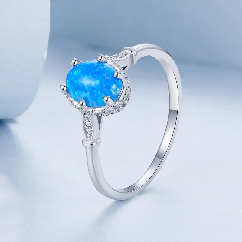 (Bild für) PANDORA Style Crown Blauer Opal Ring - BSR564 - Ansicht 2