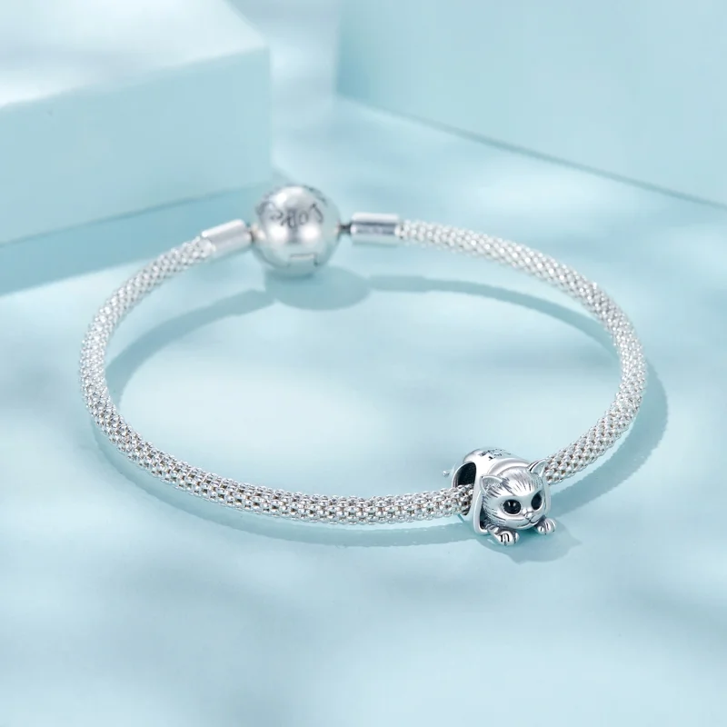 (Bild für) PANDORA Style Gemütliches Katzenhaus-Anhänger - SCC2797 - Ansicht 5