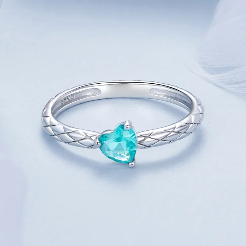 (Bild für) PANDORA Style Herz-Diamantmuster Ring - BSR563 - Ansicht 3