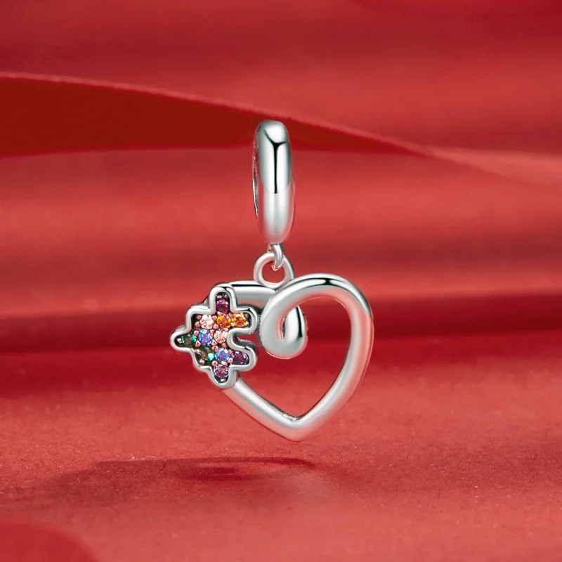 (Bild für) PANDORA Style Herz-Puzzle-Anhänger - SCC2774 - Ansicht 2