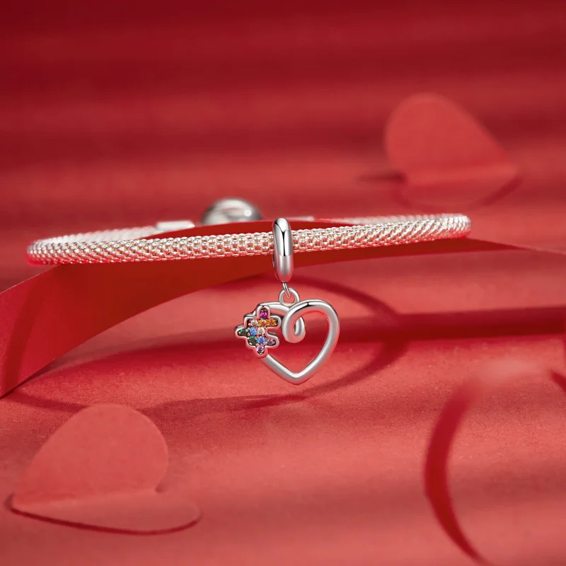 (Bild für) PANDORA Style Herz-Puzzle-Anhänger - SCC2774 - Ansicht 3