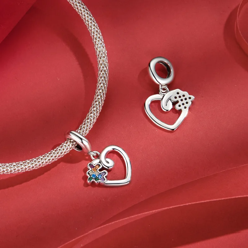 (Bild für) PANDORA Style Herz-Puzzle-Anhänger - SCC2774 - Ansicht 4