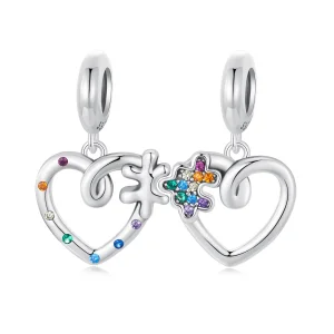 (Bild für) PANDORA Style Herz-Puzzle-Anhänger - SCC2774