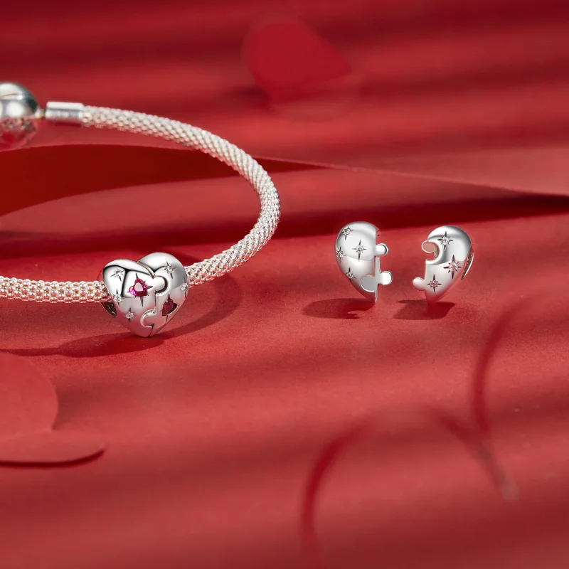 (Bild für) PANDORA Style Jigsaw Herz-Anhänger - SCC2775 - Ansicht 4