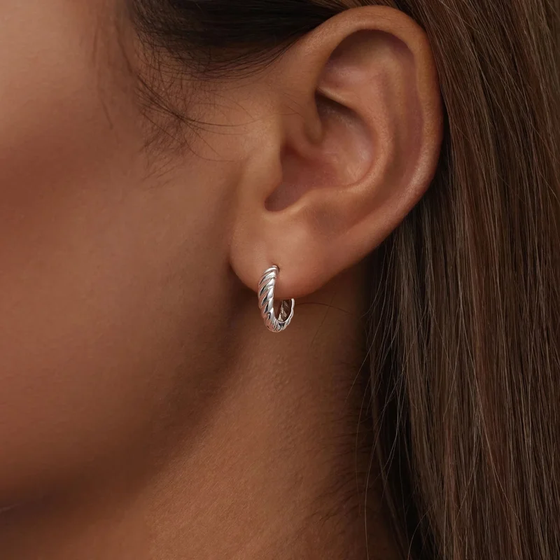 (Bild für) PANDORA Style Metallic Twist Ohrringe - BSE1024-S - Ansicht 6