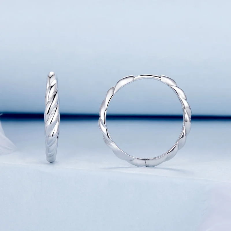 (Bild für) PANDORA Style Metallische Twist-Ohrringe - BSE1024-L - Ansicht 2