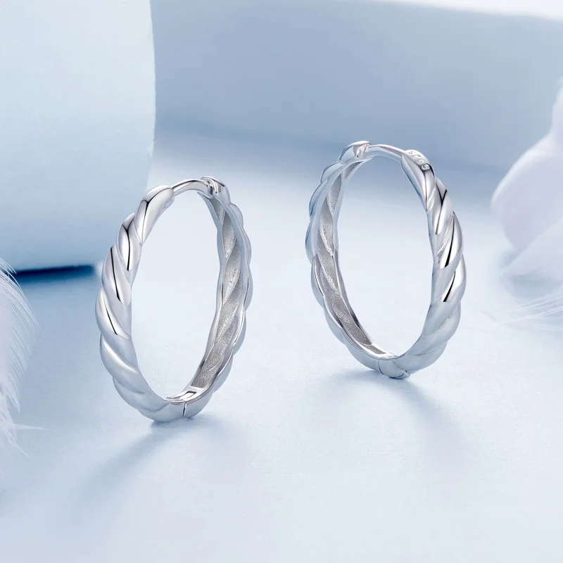 (Bild für) PANDORA Style Metallische Twist-Ohrringe - BSE1024-L - Ansicht 3