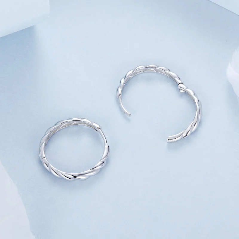 (Bild für) PANDORA Style Metallische Twist-Ohrringe - BSE1024-L - Ansicht 4