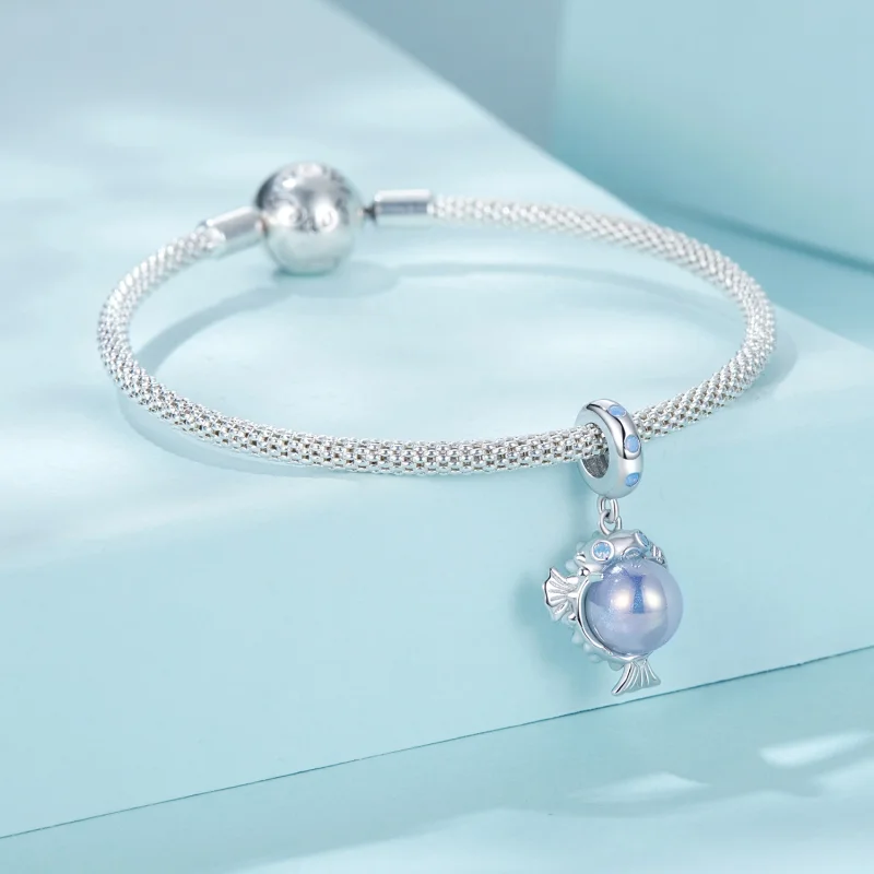 (Bild für) PANDORA Style Ocean Kugelfisch-Anhänger - SCC2798 - Ansicht 4