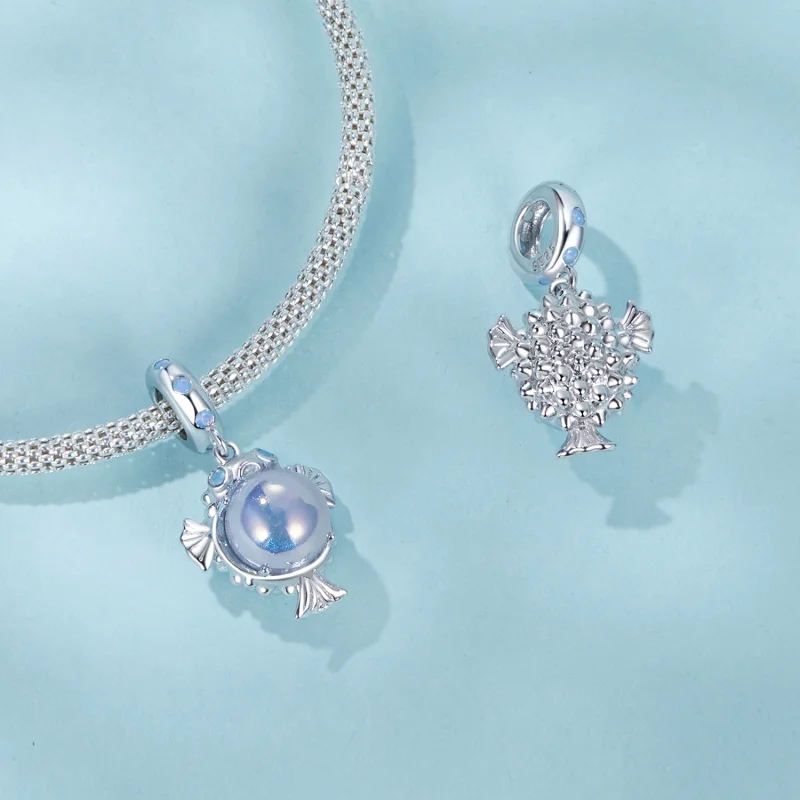 (Bild für) PANDORA Style Ocean Kugelfisch-Anhänger - SCC2798 - Ansicht 5