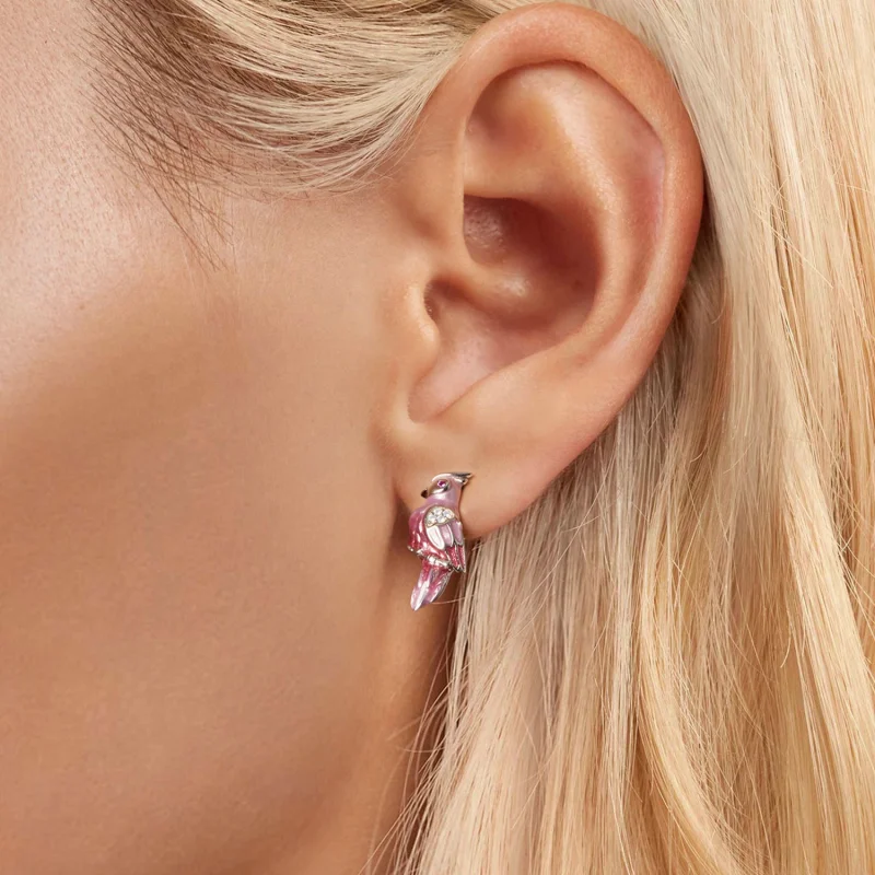 (Bild für) PANDORA Style Pink Parrot Earrings - BSE1005 - Ansicht 6