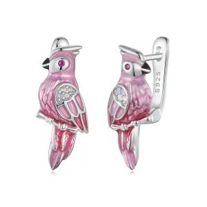 (Bild für) PANDORA Style Pink Parrot Earrings - BSE1005