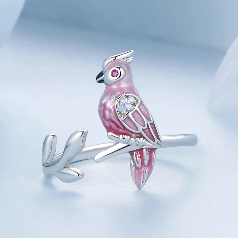 (Bild für) PANDORA Style Pink Parrot Open Ring - BSR551-E - Ansicht 3