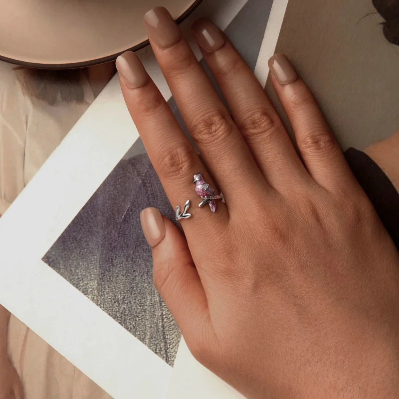 (Bild für) PANDORA Style Pink Parrot Open Ring - BSR551-E - Ansicht 4