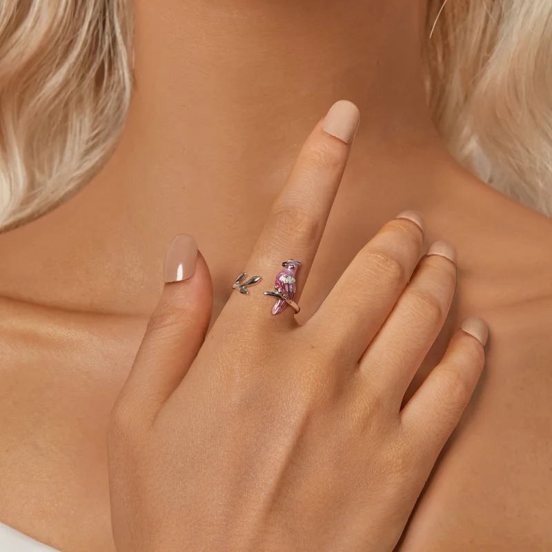 (Bild für) PANDORA Style Pink Parrot Open Ring - BSR551-E - Ansicht 6