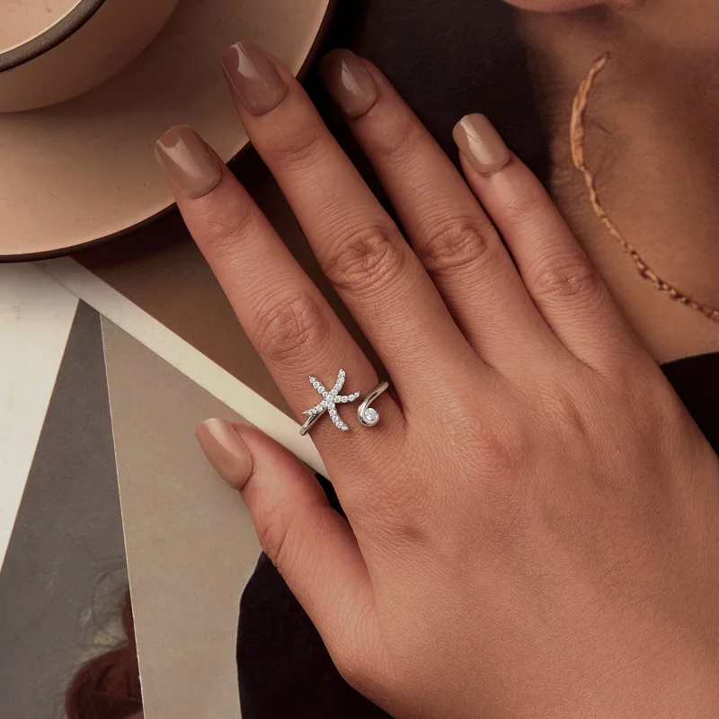 (Bild für) PANDORA Style Seestern Offener Ring - BSR560-E - Ansicht 4
