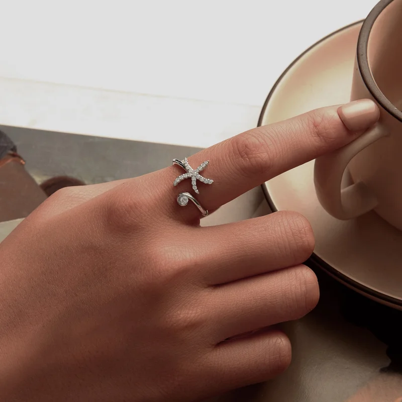 (Bild für) PANDORA Style Seestern Offener Ring - BSR560-E - Ansicht 5