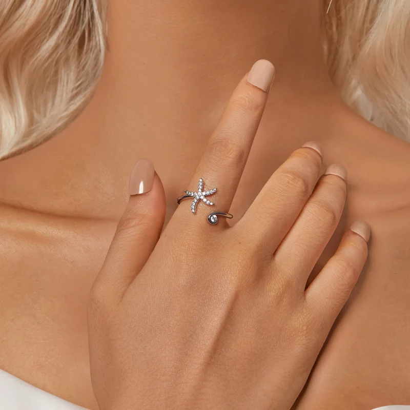 (Bild für) PANDORA Style Seestern Offener Ring - BSR560-E - Ansicht 6