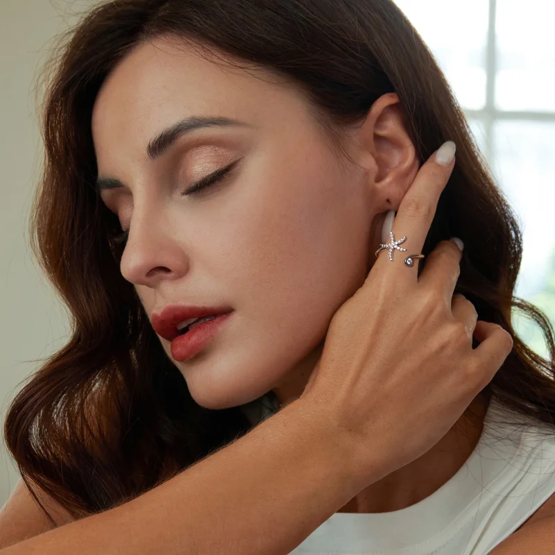 (Bild für) PANDORA Style Seestern Offener Ring - BSR560-E - Ansicht 7