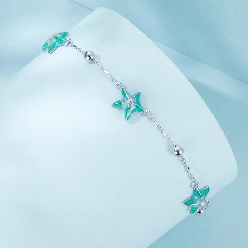 (Bild für) PANDORA Style Seestern Türkis Armband - SCB276 - Ansicht 2