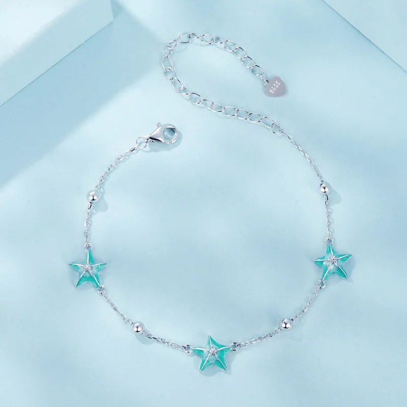 (Bild für) PANDORA Style Seestern Türkis Armband - SCB276 - Ansicht 3