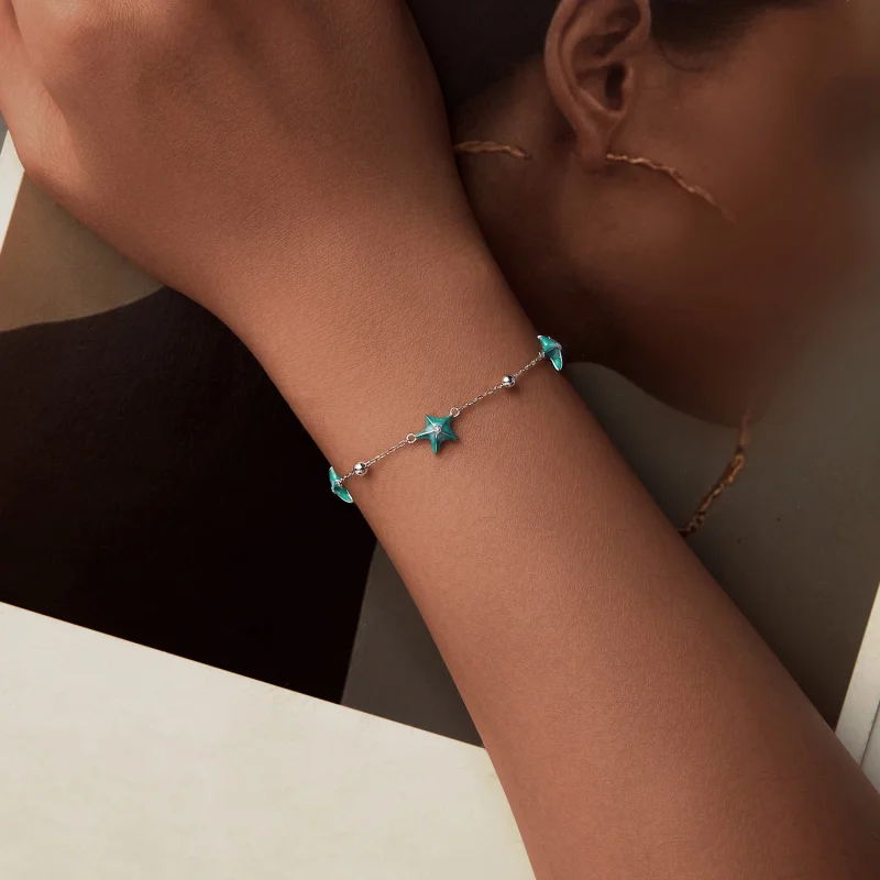 (Bild für) PANDORA Style Seestern Türkis Armband - SCB276 - Ansicht 4