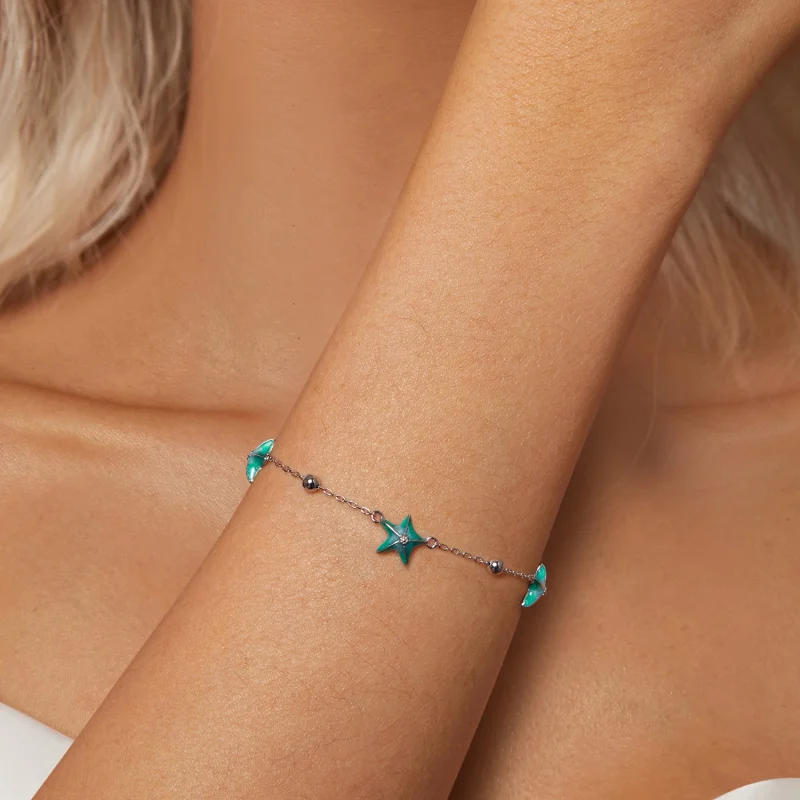 (Bild für) PANDORA Style Seestern Türkis Armband - SCB276 - Ansicht 5