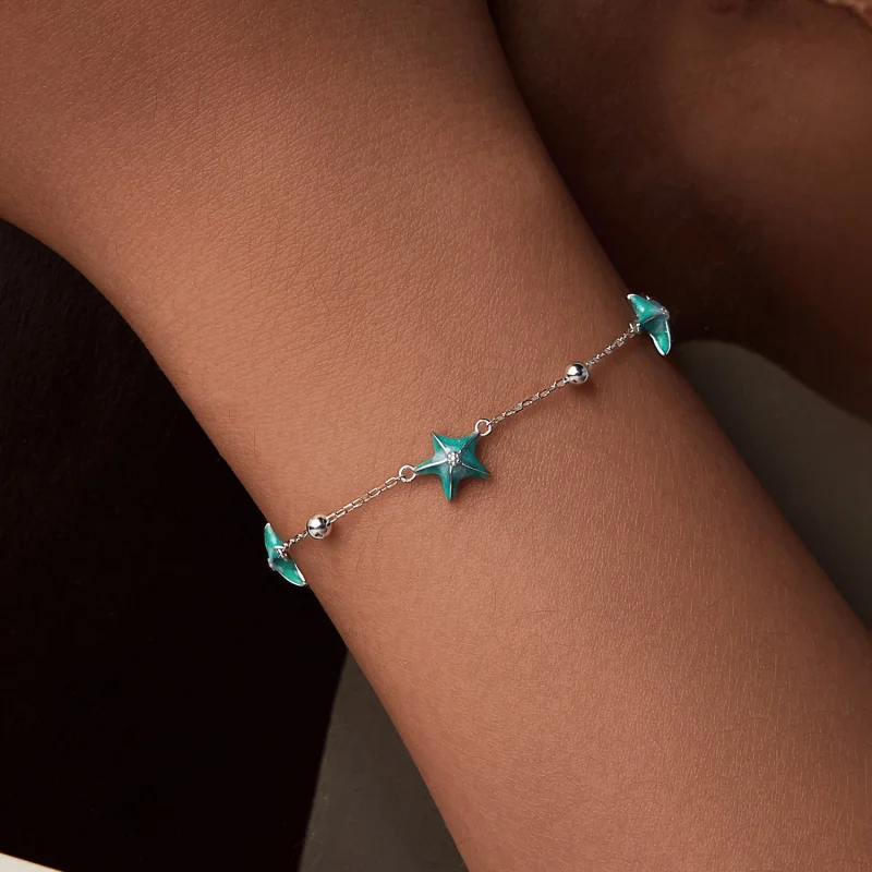 (Bild für) PANDORA Style Seestern Türkis Armband - SCB276 - Ansicht 7