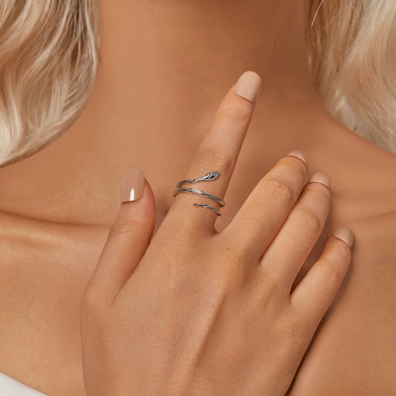 (Bild für) PANDORA Style Snake Open Ring - BSR555-E - Ansicht 6