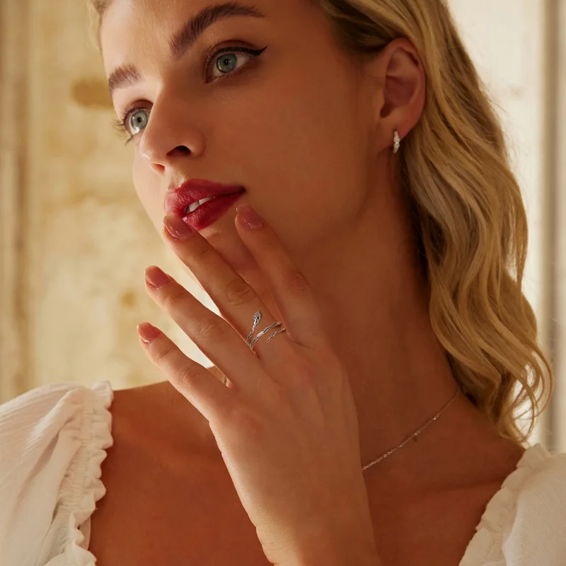 (Bild für) PANDORA Style Snake Open Ring - BSR555-E - Ansicht 7