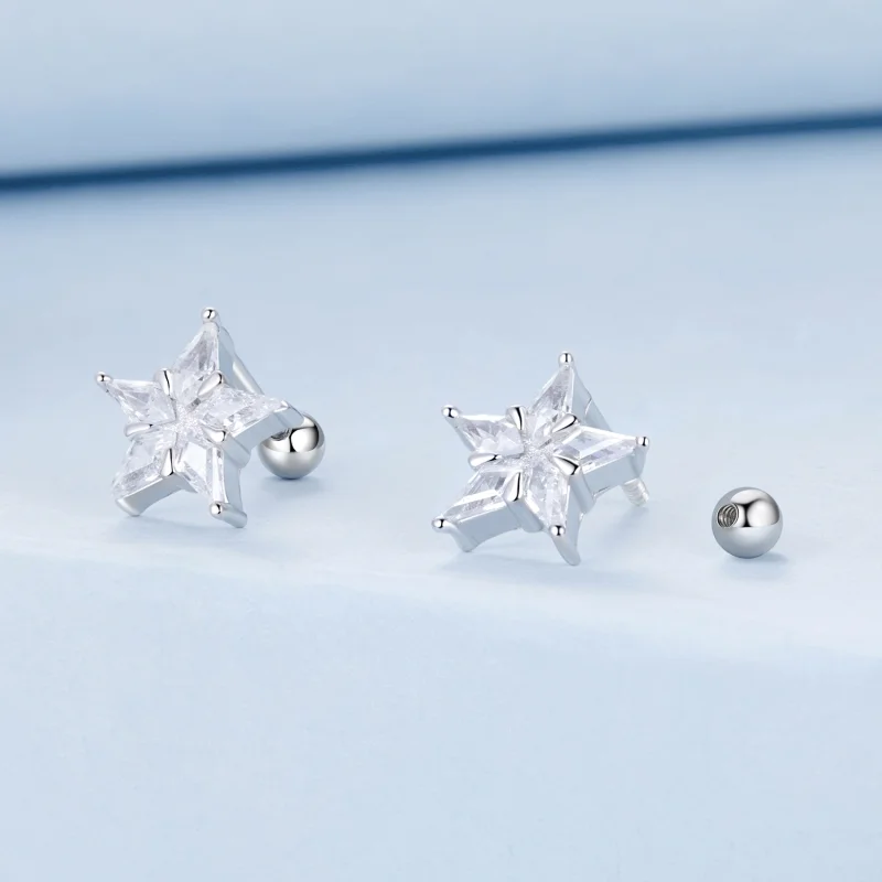 (Bild für) PANDORA Style Star Funkelnde Sterne Ohrringe - BSE1009 - Ansicht 2