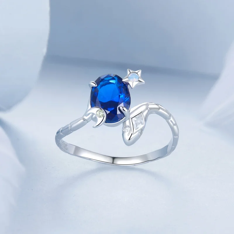 (Bild für) PANDORA Style Stern-Mond-Schlange Ring - BSR557 - Ansicht 3