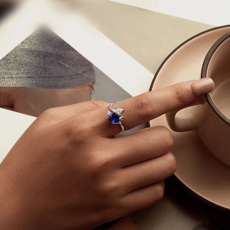 (Bild für) PANDORA Style Stern-Mond-Schlange Ring - BSR557 - Ansicht 5