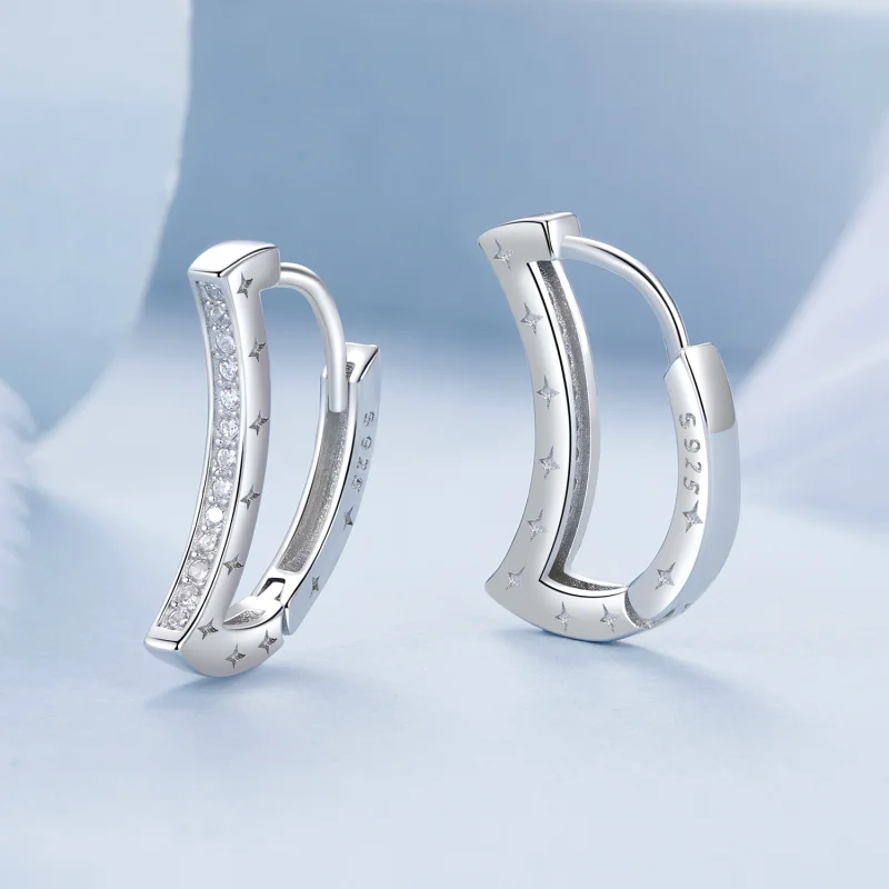 (Bild für) PANDORA Style Stern- und Mond-Ohrringe - BSE1031 - Ansicht 3