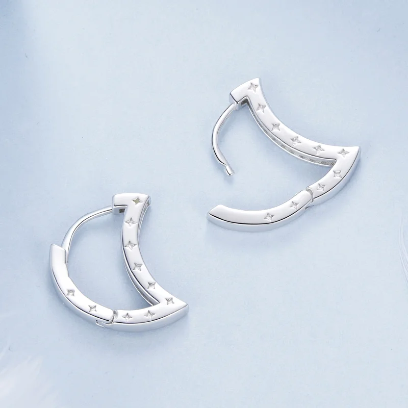 (Bild für) PANDORA Style Stern- und Mond-Ohrringe - BSE1031 - Ansicht 4