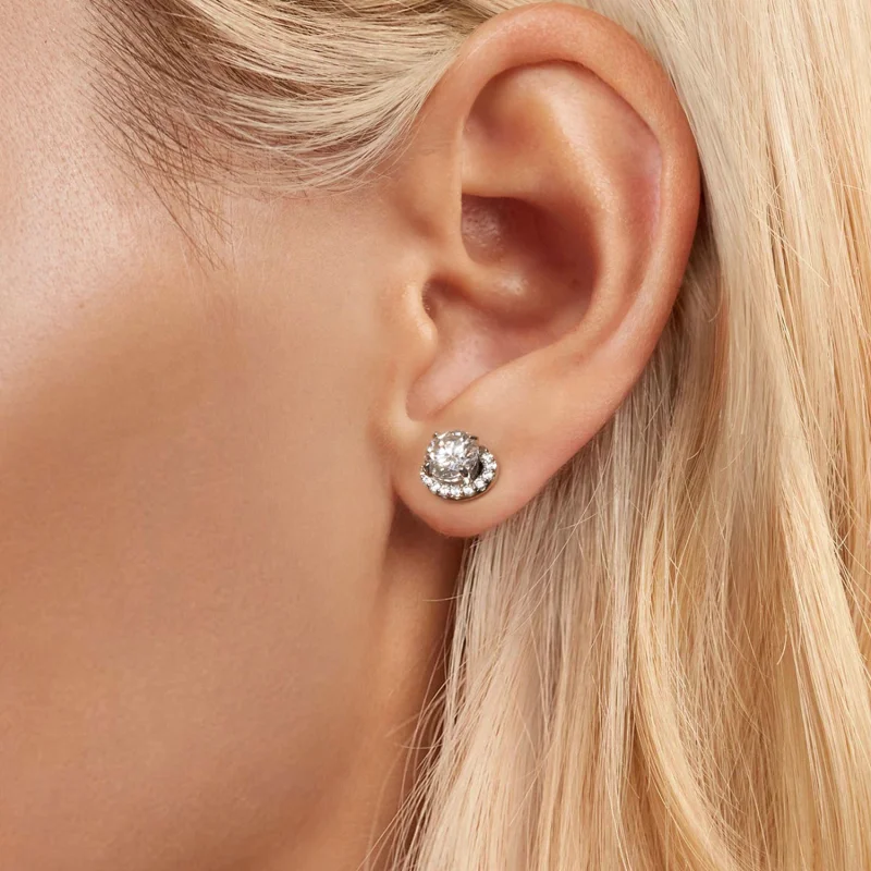 (Bild für) PANDORA Style Sternen-Moissanit 0,5 ct Ohrringe (zwei Zertifikate) - MSE054 - Ansicht 6