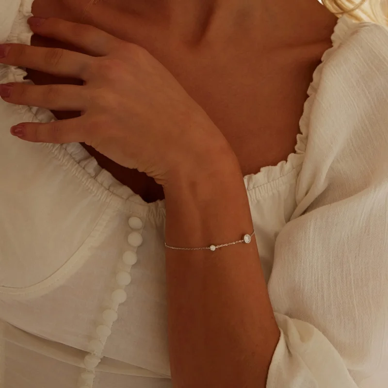 (Bild für) PANDORA Style Sternen-Moissanit-Armband (mit einem Zertifikat) - MSB018 - Ansicht 5