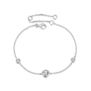 (Bild für) PANDORA Style Sternen-Moissanit-Armband (mit einem Zertifikat) - MSB018