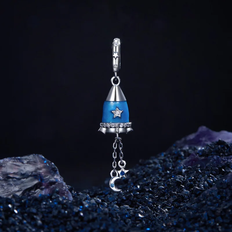 (Bild für) PANDORA Style Sternenmond-Raketen-Anhänger - SCC2788 - Ansicht 2