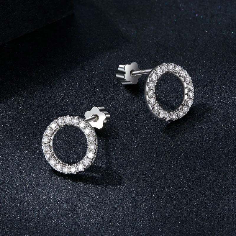 (Bild für) PANDORA Style Sternennacht Moissanit 0,013ct Ohrringe (Zwei Zertifikate) - MSE05 - Ansicht 3