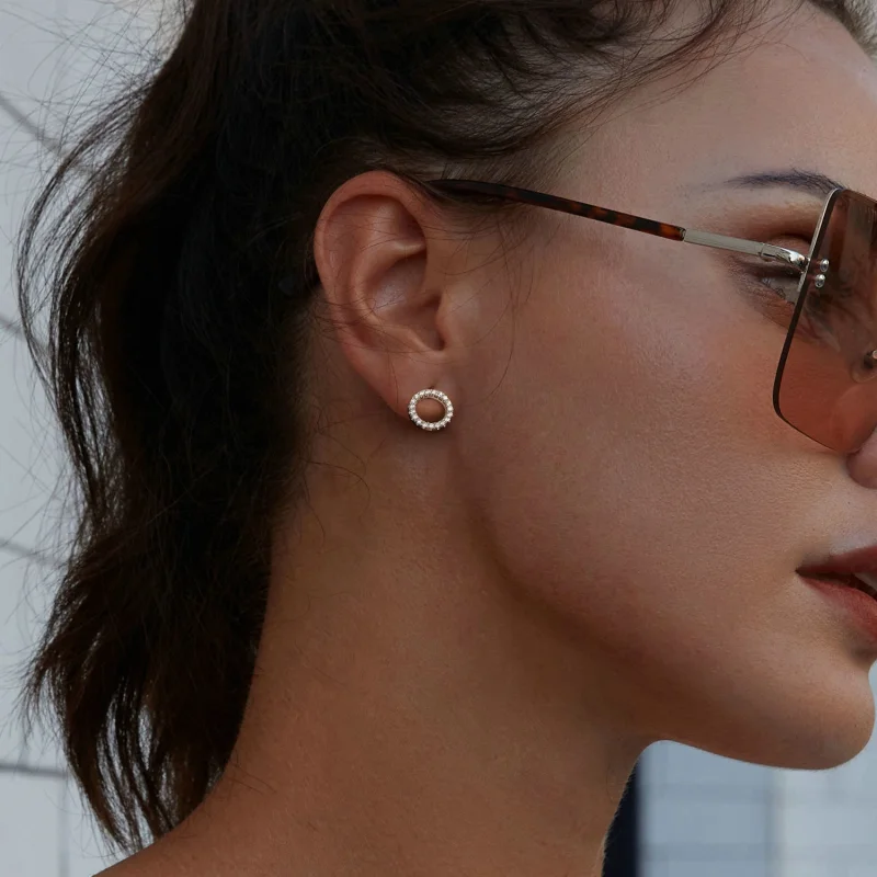 (Bild für) PANDORA Style Sternennacht Moissanit 0,013ct Ohrringe (Zwei Zertifikate) - MSE05 - Ansicht 7