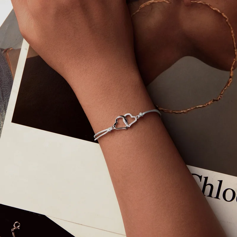 (Bild für) PANDORA Style Verflechte Herzen Armband - SCB274 - Ansicht 5