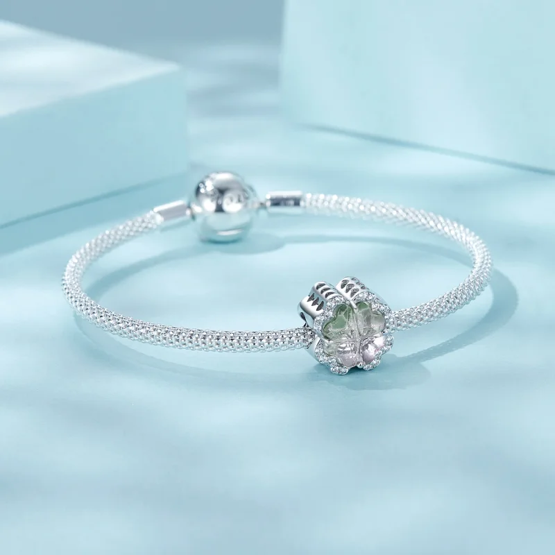 (Bild für) PANDORA Style Vierblättriges Kleeblatt Anhänger - SCC2803 - Ansicht 5