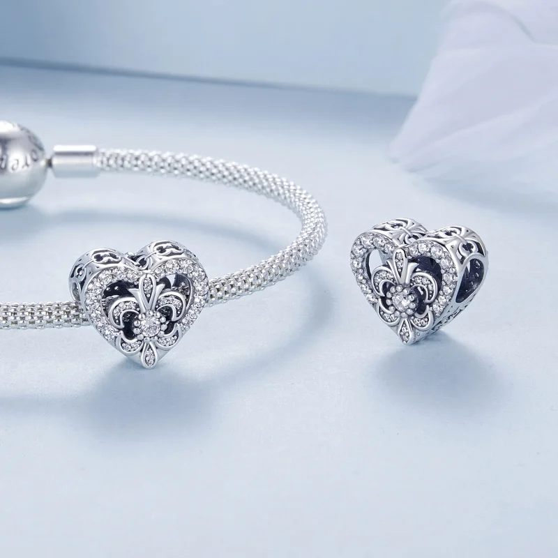 (Bild für) PANDORA Style Vintage Iris Anhänger - BSC1022 - Ansicht 4