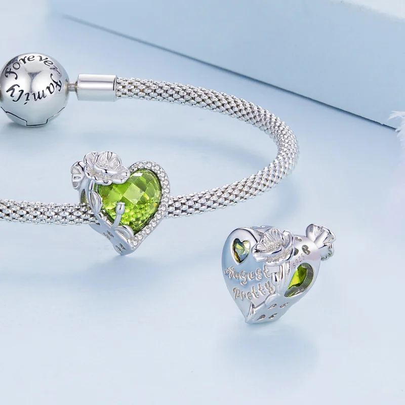 (Bild für) PANDORA Stil August Geburtsstein Herz-Anhänger - BSC660-8 - Ansicht 5