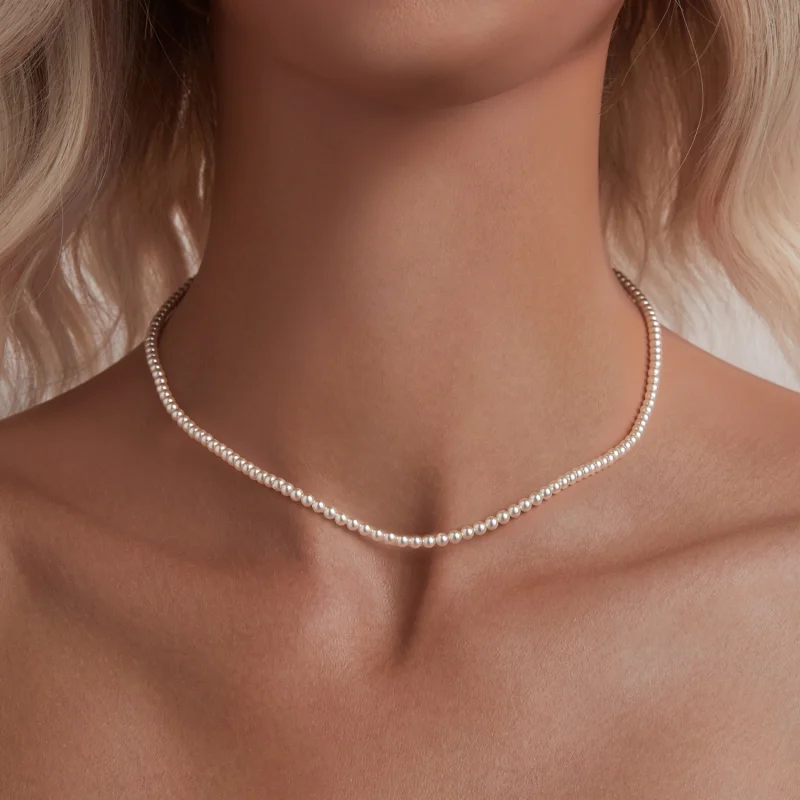 (Bild für) PANDORA Stil Australische Weiße Perlenkette - SCN526 - Ansicht 6