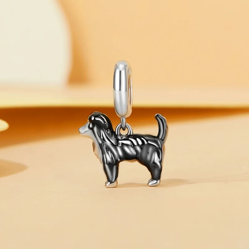 (Bild für) PANDORA Stil Border Collie Anhänger - SCC2836 - Ansicht 2