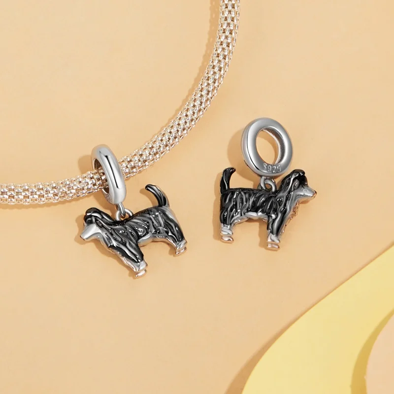 (Bild für) PANDORA Stil Border Collie Anhänger - SCC2836 - Ansicht 4