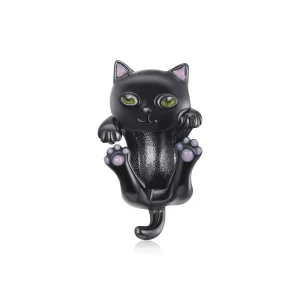 (Bild für) PANDORA Stil Cartoon-Katzen-Anhänger - BSC404