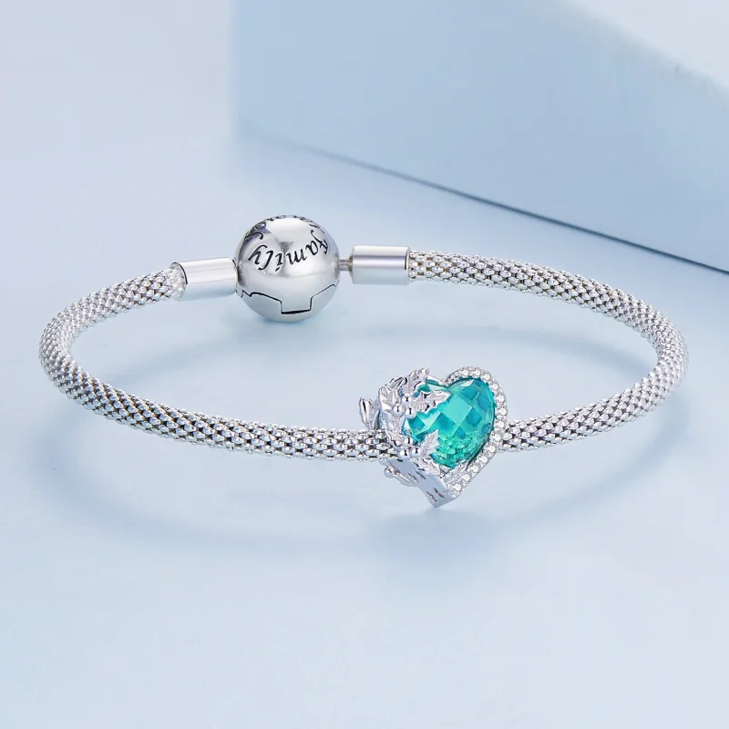 (Bild für) PANDORA Stil Dezember-Herzanhänger mit Geburtsstein - BSC660-12 - Ansicht 4